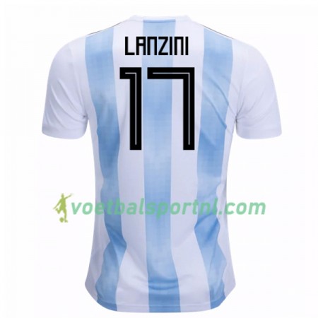 Argentinië Lanzini 17 Thuis Shirt WK voetbal 2018